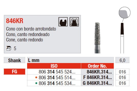 CONO CANTO REDONDEADO 846KR