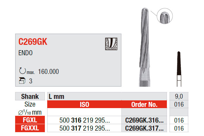 fresa de endodonica