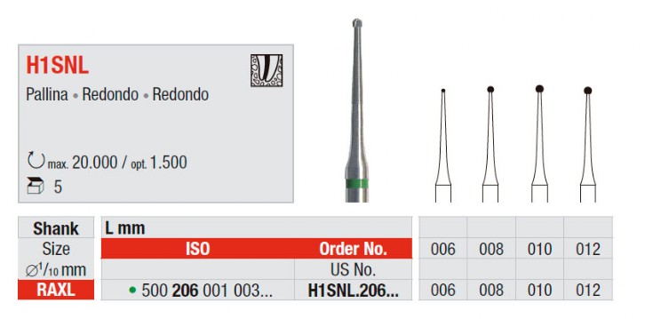 fresa larga para endodoncia